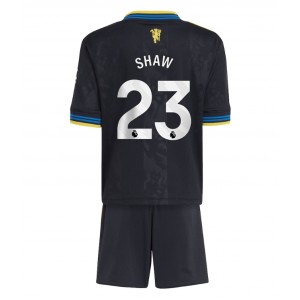 Fotbalové Dres Manchester United Luke Shaw #23 Dětské Třetí Oblečení 2025-26 Krátký Rukáv (+ trenýrky)